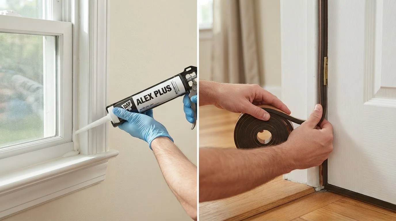 Caulk vs. Weatherstripping: Sealing Drafts the Right Way