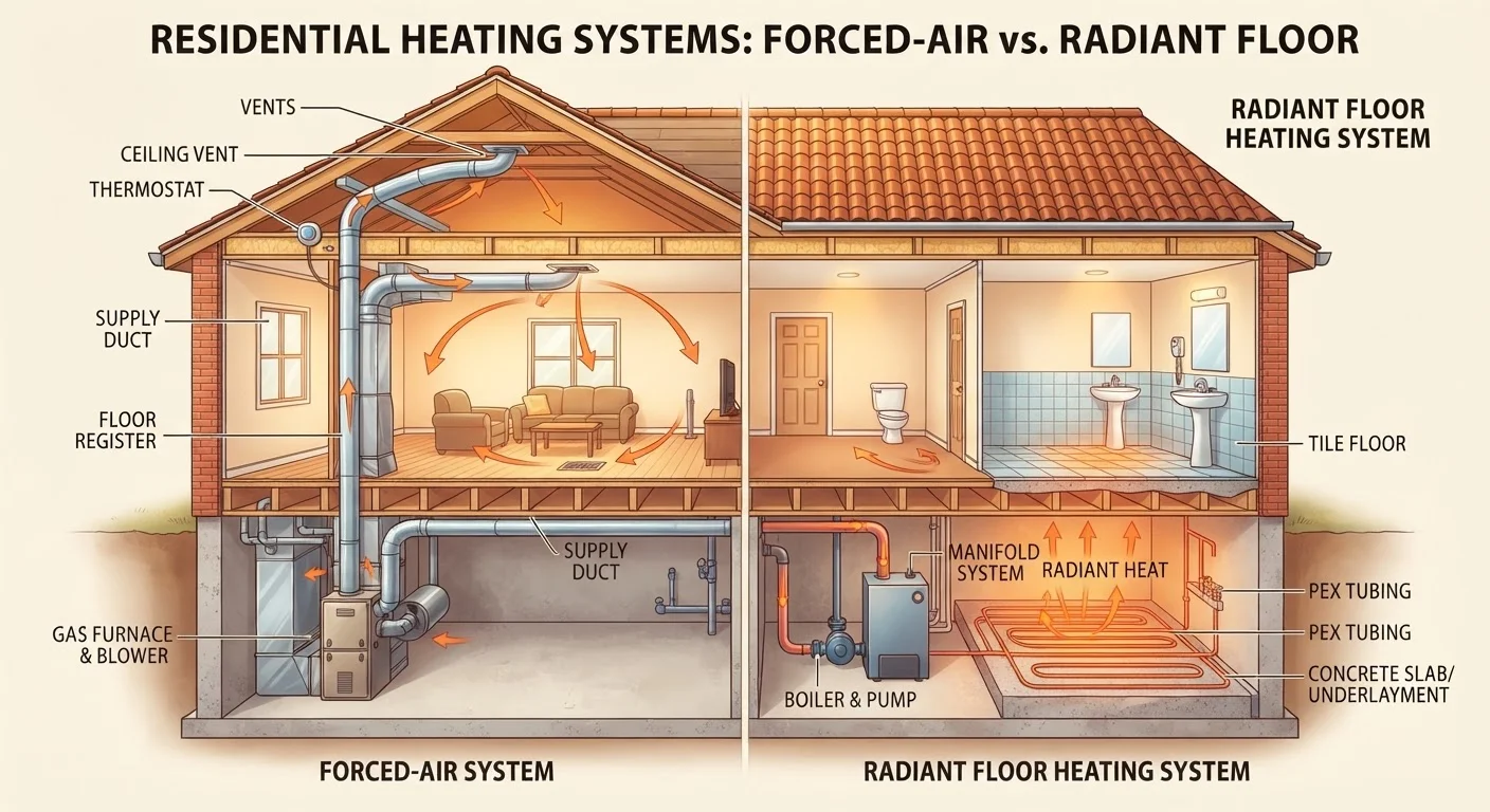 Forced Air vs. Radiant Heat: What Actually Happens Inside Your Walls