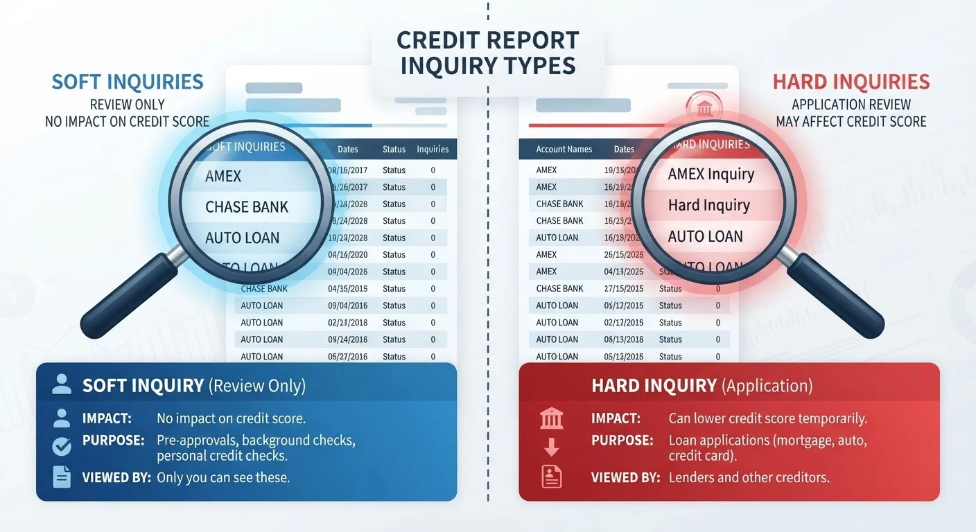 Hard Inquiries, Soft Inquiries, and the Myths Surrounding Both