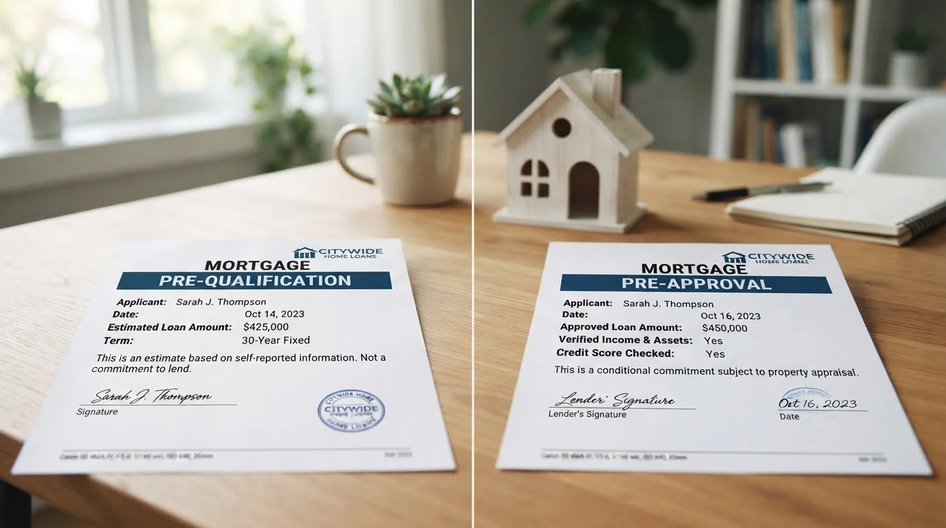 Pre-Qualification vs. Pre-Approval: Understanding the Difference Before You Shop