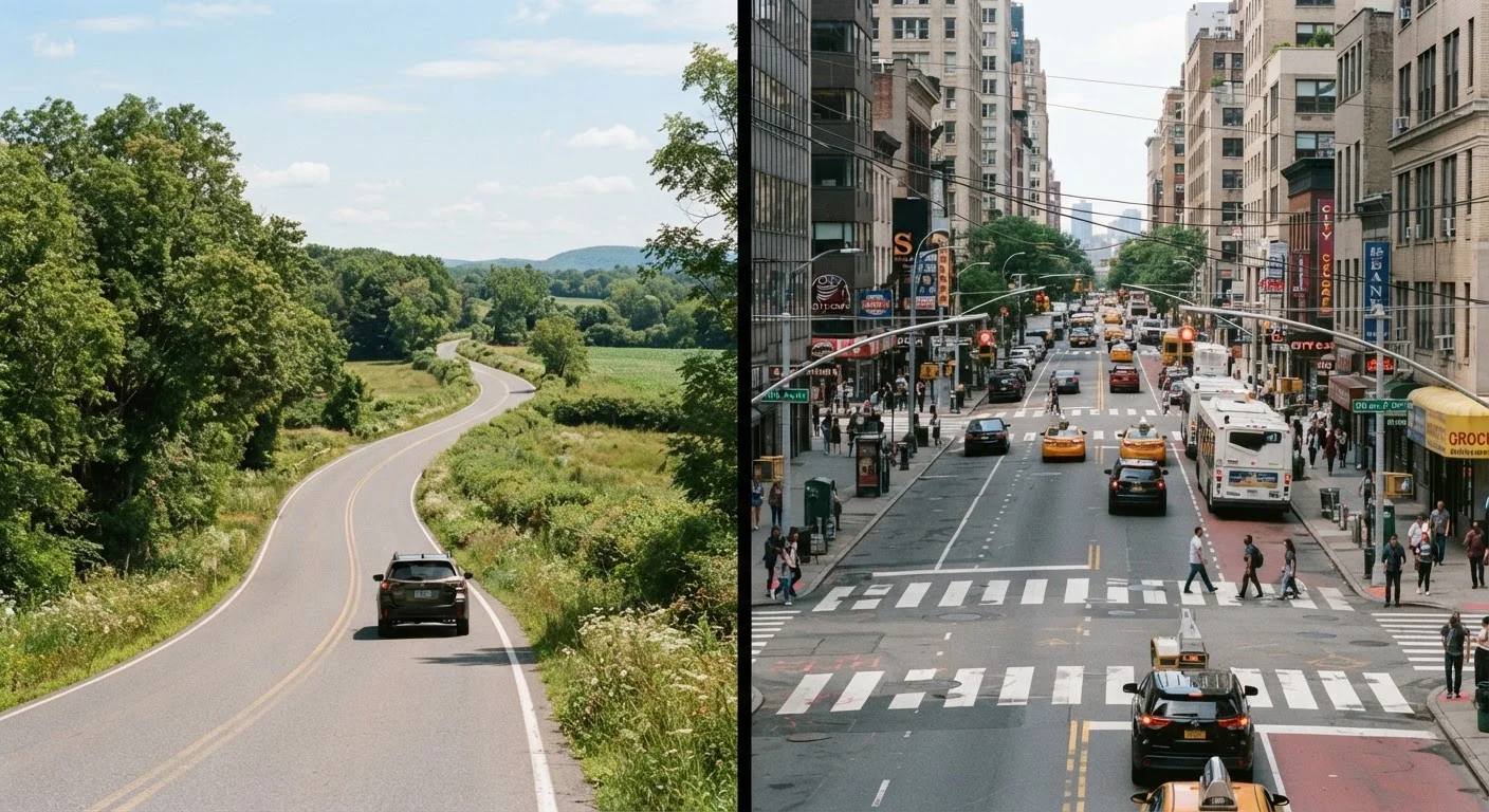 Rural Roads vs. Urban Streets: How Safe Driving Demands Differ