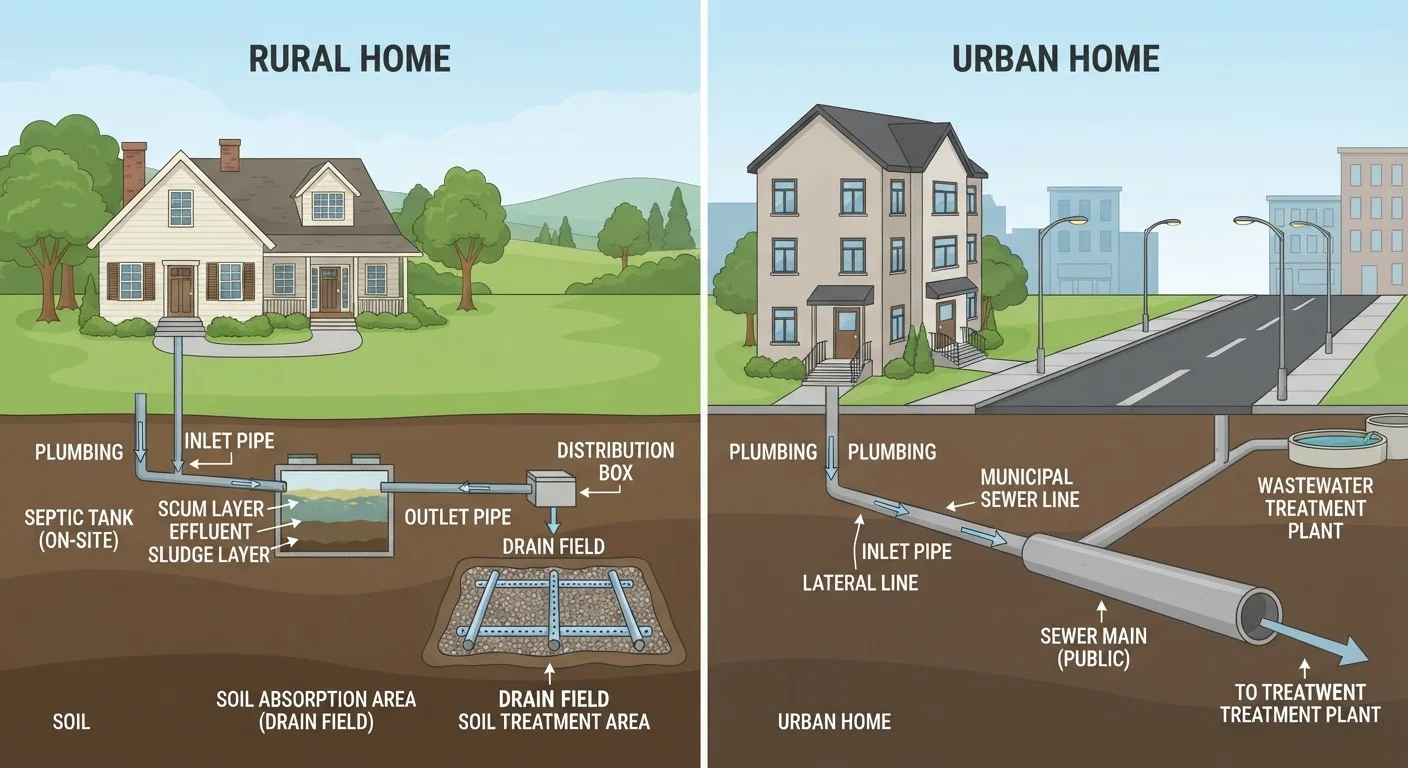 Septic vs. Municipal Sewer: What Owning Each System Really Involves