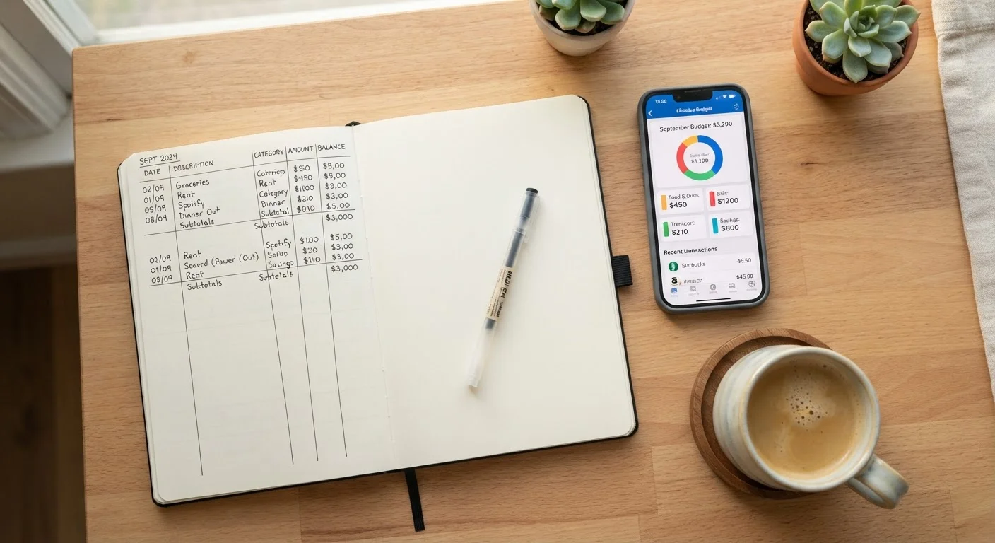 Tracking Spending by Hand vs. Using an App